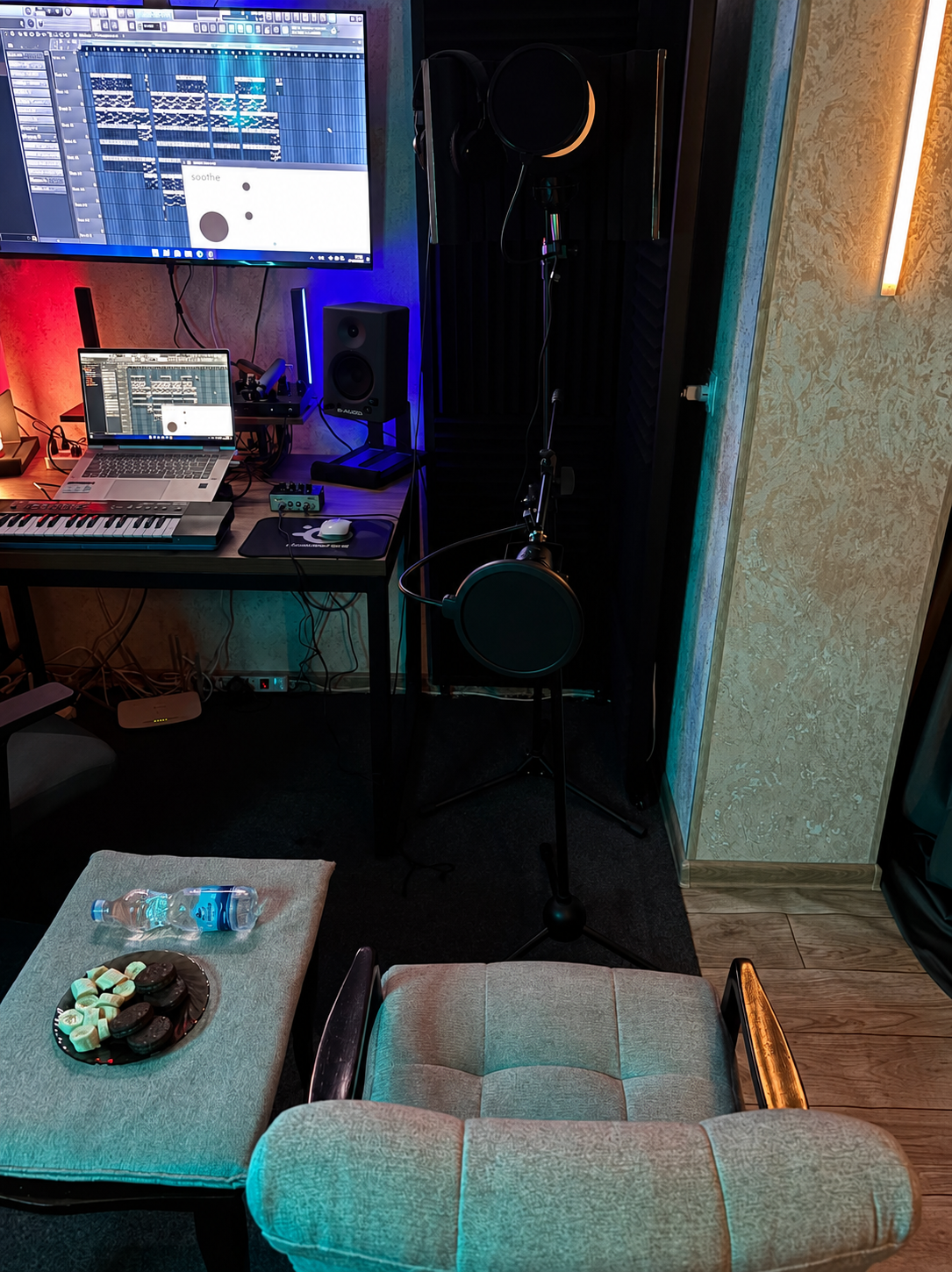 Bridge Studio: рабочая зона и микрофон